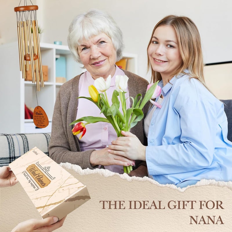 Leebbsin Gifts for Nana, Nanas Wind Chime, Christmas Best Gift for Nana, Birthday Gift Idea from Grandkids, Best Gifts Ideas for Mothers Day, Thanksgiving, Mother's Day - Image 2